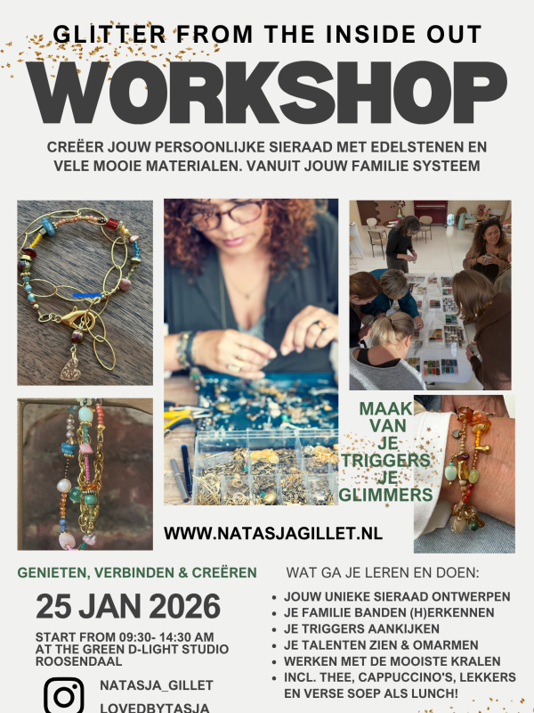 GLITTER from the inside-out sieraden workshop